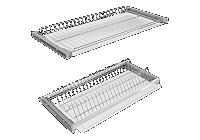 2000187991229 Комплект посудосушителя с рамкой (цвет серебристо-серый) с регулировкой глубины, решетки из нержавеющей стали 600 - фото