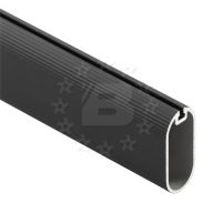 Штанга овальная 15х30, с пазом под демпфер, черная (анод), L-3000 (TA02ALBL)